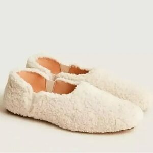 J. Crew Cream Fuzzy Women's Slippers